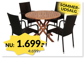 NOVA GENEVE HAVEMØBELSÆT - SOMMERUDSALG